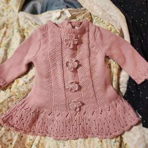 Shabby Chic Knit Sweater Tunic Dress